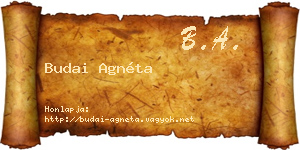 Budai Agnéta névjegykártya