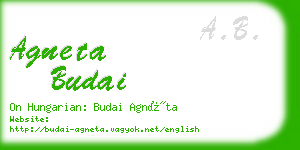 agneta budai business card
